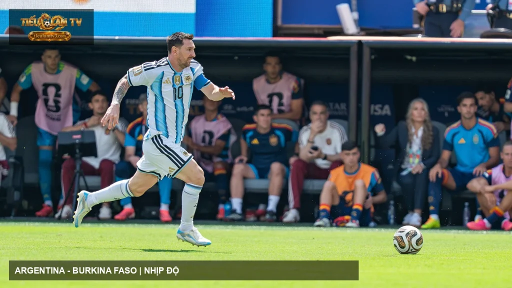 Lionel Messi thi đấu cho Argentina trong trận quốc tế năm 2026