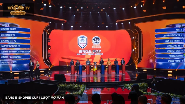 Lion City Sailors và Công An Hà Nội cùng bảng B Shopee Cup 2026/27